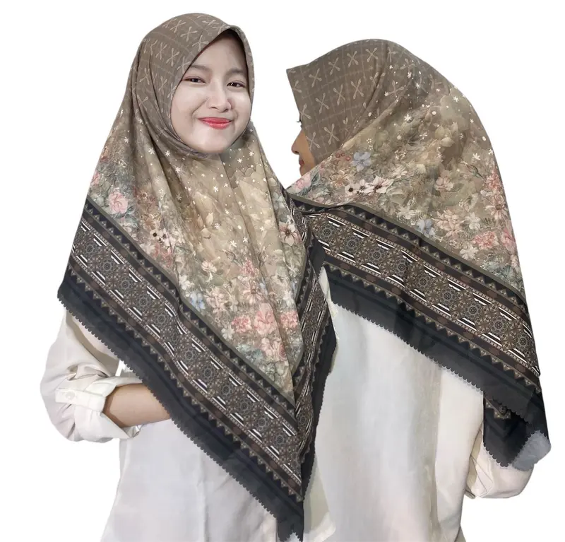 Hijab/Kerudung HANNA/POPPY Segiempat Wanita Bahan Voal dan Berkualitas PREMIUM LASER CUT FINISHING 0