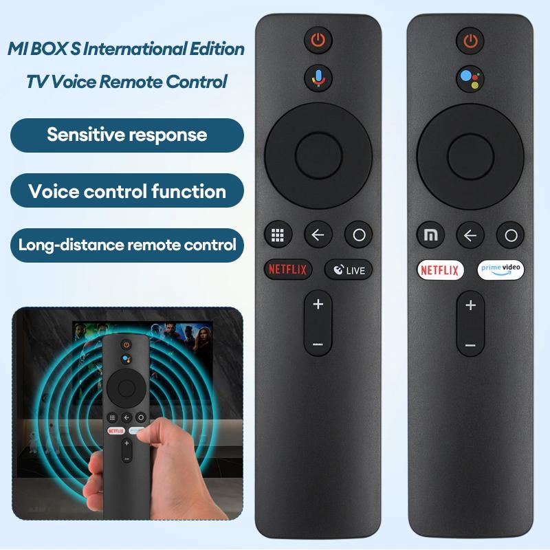 Điều khiển từ xa bằng giọng nói cho TV Xiaomi MI BOX S phiên bản quốc tế, chất liệu ABS.