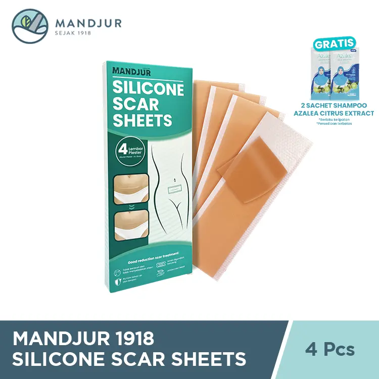 Silicone Scar Sheets Mandjur - Plaster penghilang bekas luka keloid