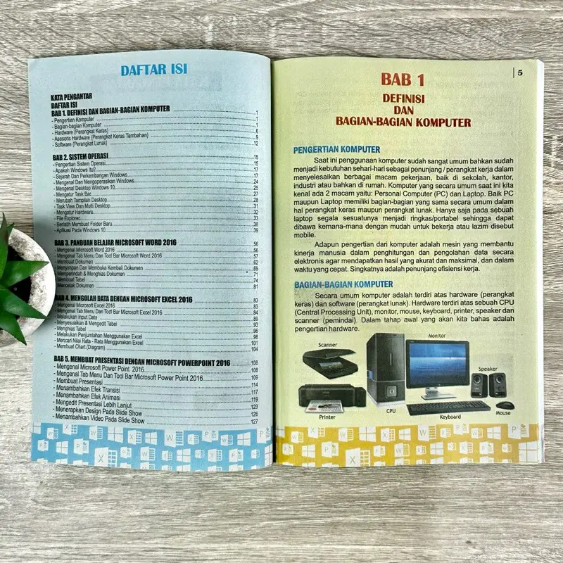 Buku Panduan dan Praktik Dasar Komputer untuk Pemula Lingkar Media 128 Halaman 25 x 17cm CD Full Colour 1