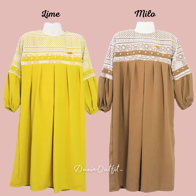 Dress Crinkle Brokat Terbaru untuk Anak dan Dewasa - Fashion, Kids 2