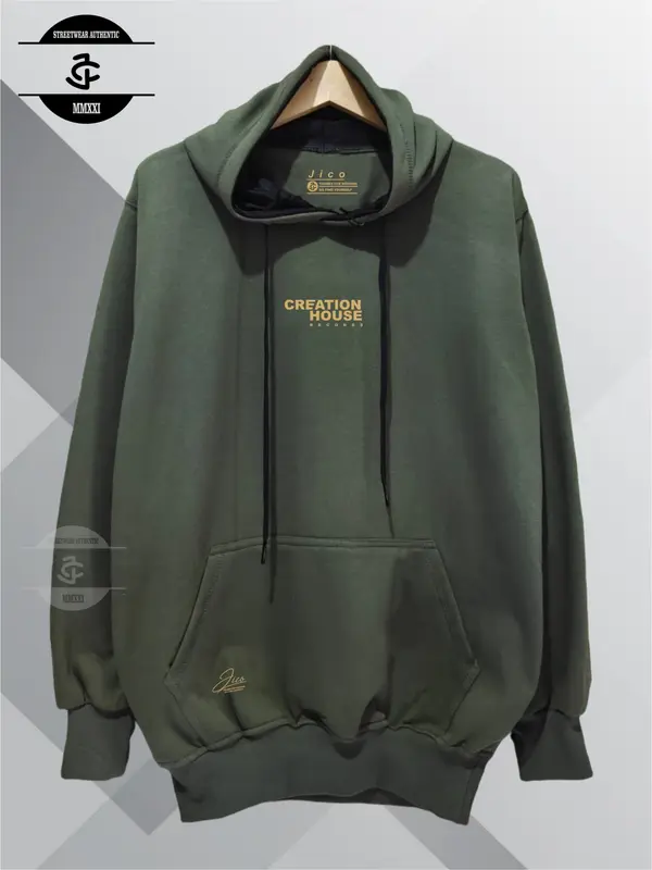 Sweater Jaket Skena Hoodie Hitam Sablon List Creation House Bahan Fleece Premium Sweater Tebal dan Lembut Distro Original Brand Kota Bandung Unisex 2