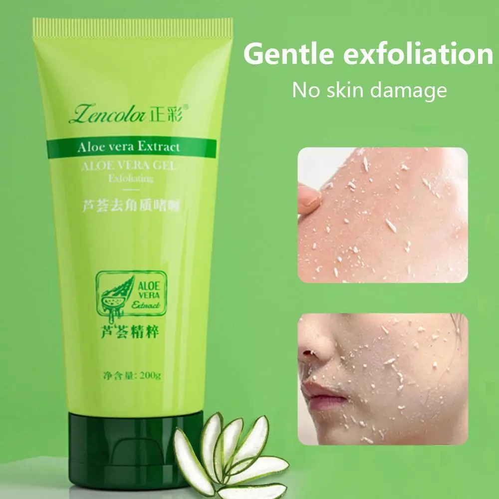 Gel tẩy tế bào chết tẩy tế bào chết cho da mặt, nhẹ nhàng, với lô hội và chất tẩy lớp biểu bì, có sẵn cho toàn thân Skincare Women Nữ