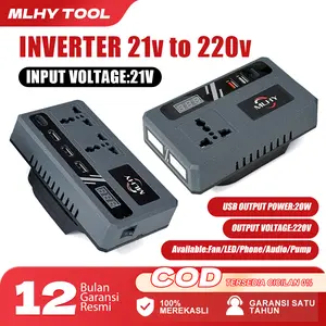 MLHY Baterai litium Inverter 100W - 3 USB Baterai Makita Soket Konverter Daya Multifungsi Pengisi Daya Cepat DIY Inverter ( Berlaku untuk kipas angin listrik, lampu LED, bor listrik, wrench listrik, Pengisian daya ponsel )