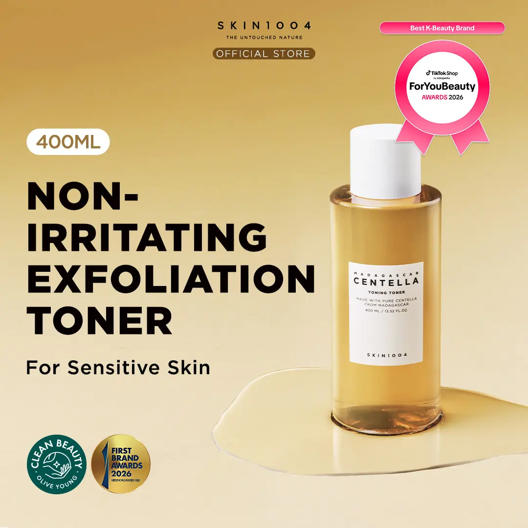 SKIN1004 Madagascar Centella Toning Toner 400ml  Perawatan Wajah Berjerawat Hyaluronic Berminyak Bruntusan Mencerahkan