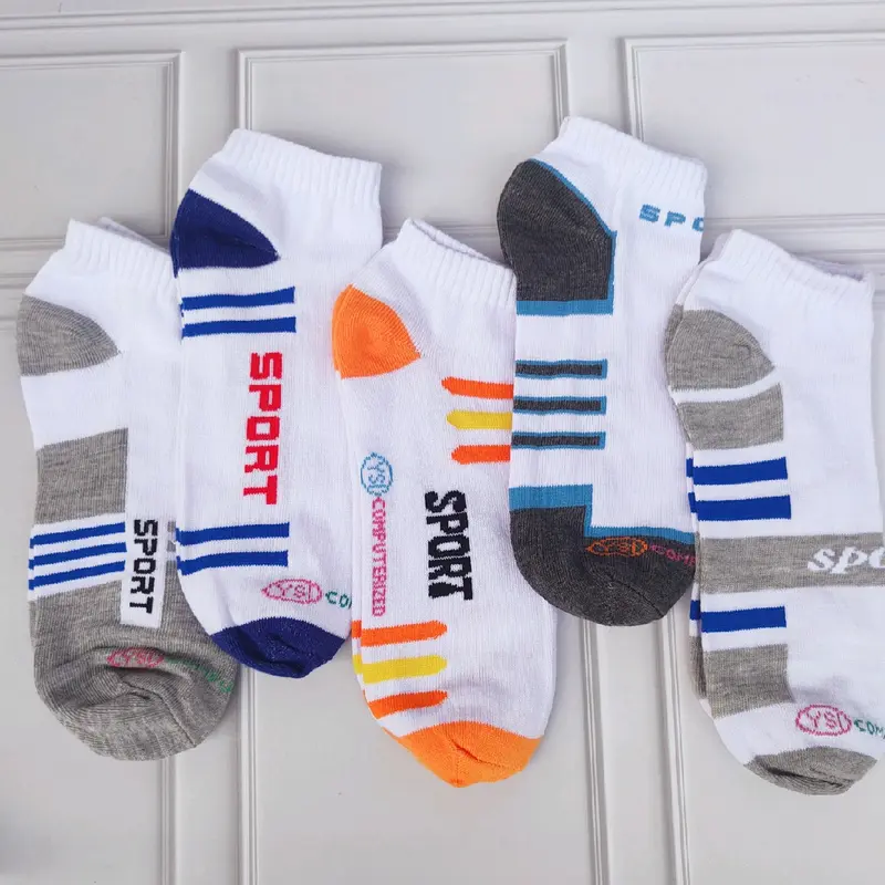 (New Sport) Paket 12 Pasang Kaos Kaki Pendek Pria Wanita Dewasa Remaja Motif Sport Semata Katun Tebal 6