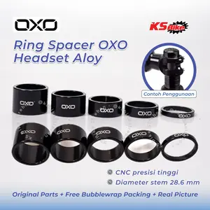 Ring Spacer Sepeda OXO Alloy 5mm 10mm 15mm 20mm 25mm Hitam Headset Stem Fork Raiser 28.6mm – Toko Sepeda KS Bike Cirebon