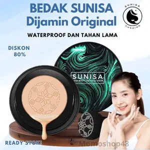 Hijau Air Cushion BB Cream / BB Cushion High Coverage Tahan Lama Waterproof Foundation Blemish Wajah Bedak Cushion
