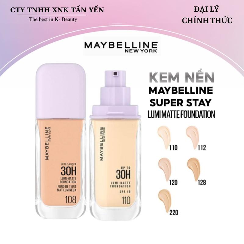   TÍM  Kem Nền Lâu Trôi Che Phủ Cao Maybelline Superstay Lumi Matte Foundation 30H 35ml 