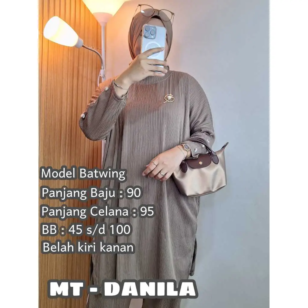 D - Oneset Danila Batwing Kancing Tangan Knit Condru [READY KIRIM]