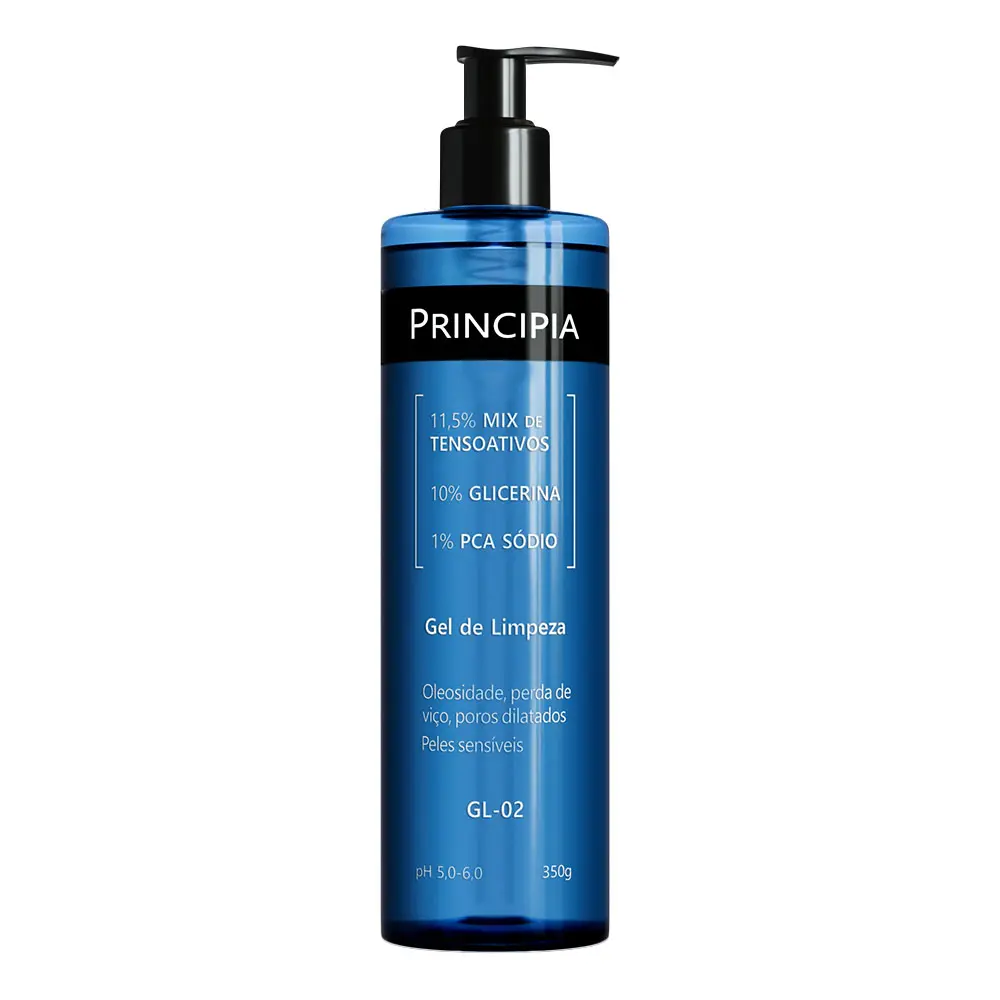 Principia GL-02 - Gel de Limpeza Facial 350g Cuidados Para Pele Sensível e Mista