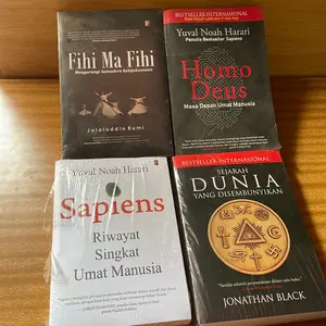 PAKET 4 BUKU HOMO DEUS MASA DEPAN UMAT MANUSIA - SEJARAH DUNIA YANG DISEMBUNYIKAN - FIHI MA FIHI JALALUDIN RUMI - SAPIENS YUVAL NOAH HARARI