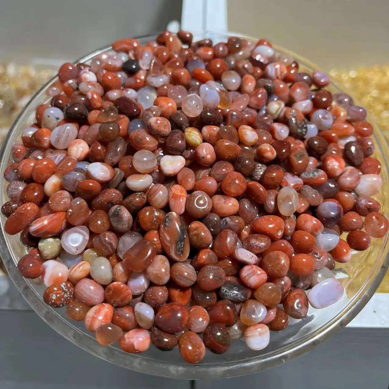 Southern red agate crystal chips 100g