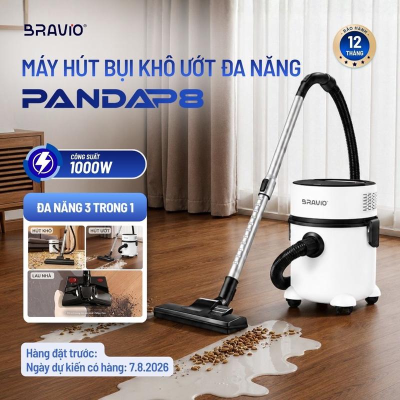 Máy hút bụi khô & ướt đa năng Bravio Panda P8 máy hút bụi công nghiệp gia đình