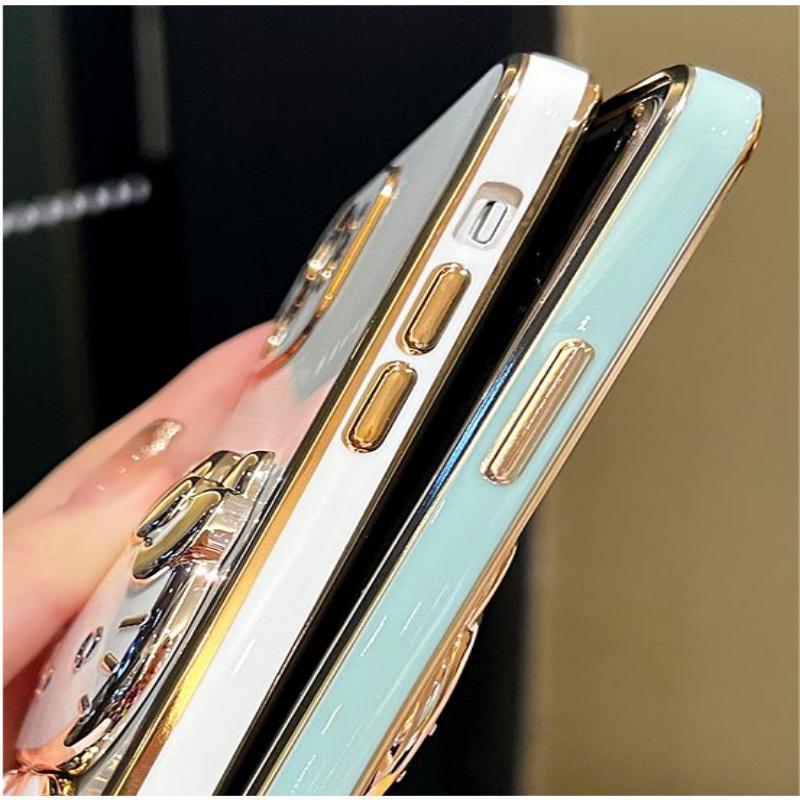 Product Introduction of Casing Oppo A17 A97 A98 5G A38 A78 4G A58 4G A58 5G A78 5G phone case TPU 3D rabbit stereo stand ultra thin electroplated soft case shock protection case with bracelet 1