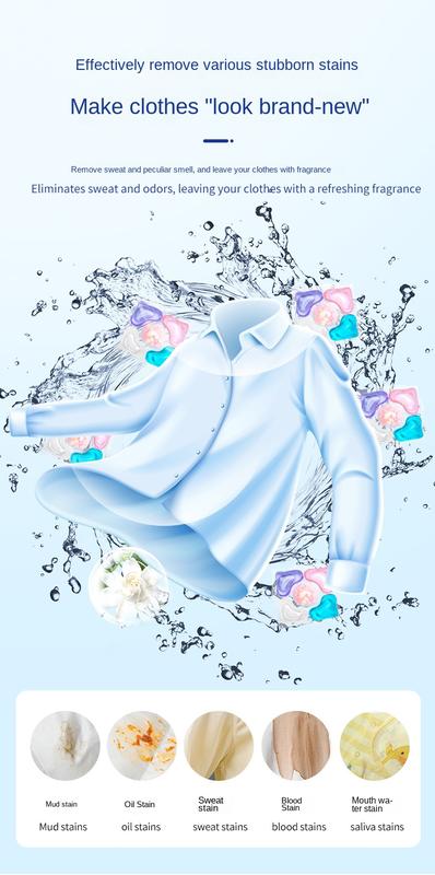 Product Introduction of Five-in-One-Five Cavity Laundry Condensate Bead Cleaning Laundry Bead Protective Clothing Fragrance Removing Stain Laundry Ball 8