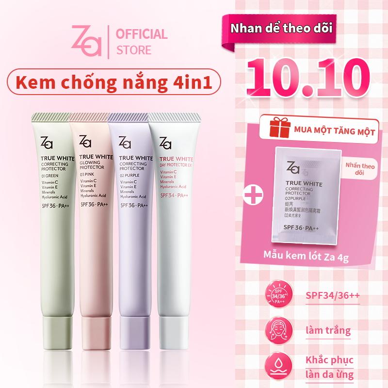 Za Kem Lót kem Chống nắng Nâng Tone Kiềm Dầu Dưỡng Da All In One 35g