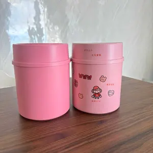 YAWANG Geraldine MiniBin - Tempat Sampah Mini Plastik PP Tebal Anti Jamur & Fungsional dengan Stiker Karakter Lucu Hijau Tosca