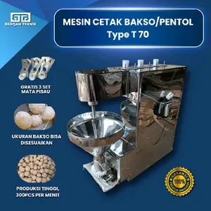 MESIN CETAK BAKSO MESIN PENTOL BAKSO GARANSI | Ready Stock & Bisa COD | Mesin Cetak Bakso Mini Otomatis Stainless 5kg (Type T70)