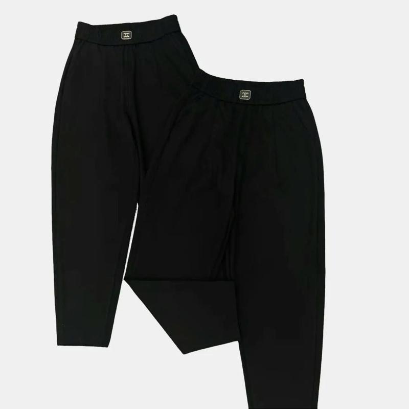   Combo 2 Quần  Quần Baggy Chất Umi Co Giãn Dày Dặn Che Khuyết Điểm Cho Nữ Màu Đen 