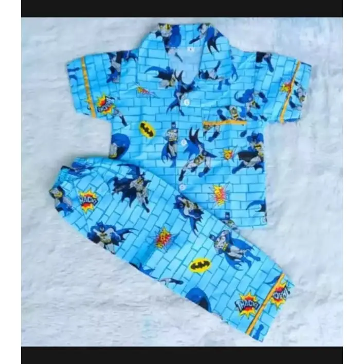 Piyama Anak Batman Abu Terpopuler Lucu Dan Keren 1-10 Tahun / Piyama murah / Piyama Anak Laki-laki 4
