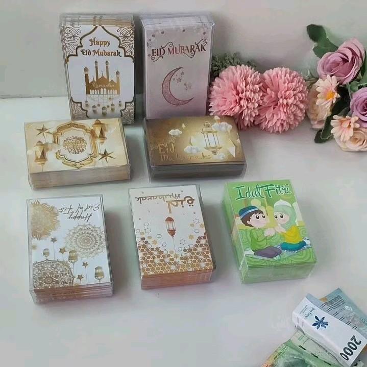 [ Isi 50pcs Pilih Motif Ready Chat Kami ] Angpau Lebaran Motif Kartun Lucu Isi 50pcs | Amplop Hari Raya Idul Fitri | Amplop Angpao Lebaran | Amplop THR Ukuran M & L Motif 6