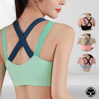 Gambar SecondShape - Bright 3 Tone Sport Bra Wanita Olahraga Yoga Gym Fitness - GREEN, S dari Second Shape Kota Administrasi Jakarta Barat 1 Tokopedia