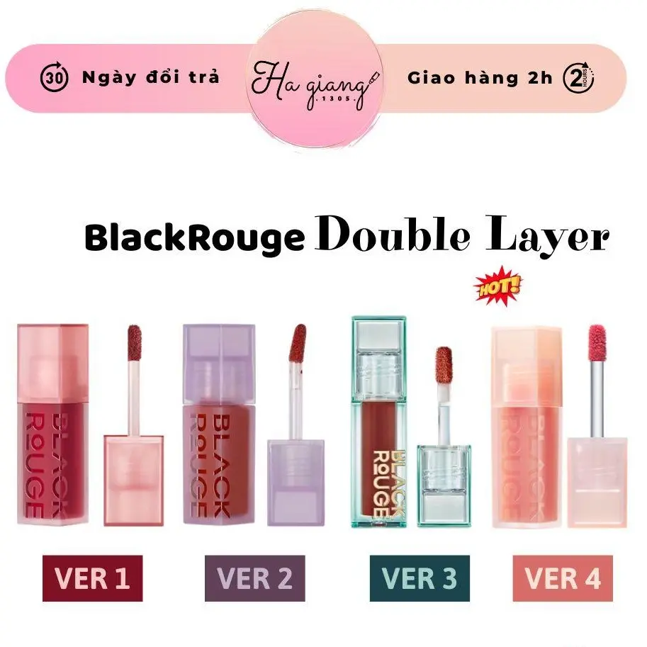 [DL01->30] Son Kem BLR Double Layer Over Velvet DL Woody Layer gấp đôi độ dưỡng mềm môi HAGIANG1305