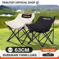 Gambar [READY] TrailTop Kursi Lipat Outdoor Kain Oxford Kursi Camping Bulat Moon Kursi Pantai Lipat Portable - Hitam dari Trailtop OfficiaI Stor Kab. Tangerang 1 Tokopedia