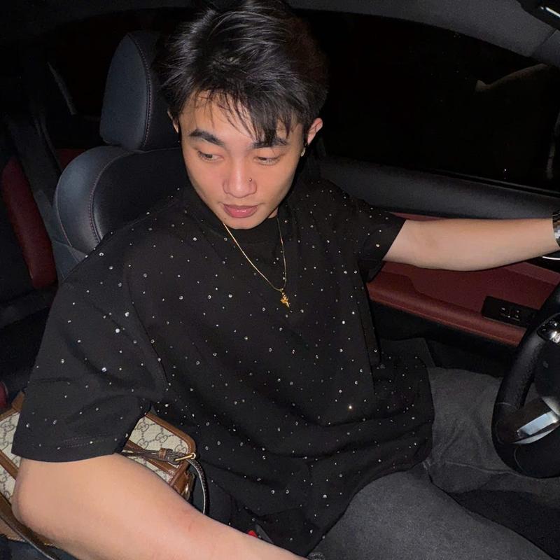 Áo thun trơn đính đá BLING from BOXY nam nữ from rộng Fafic Studio cotton thoáng mát thích hợp mùa hè