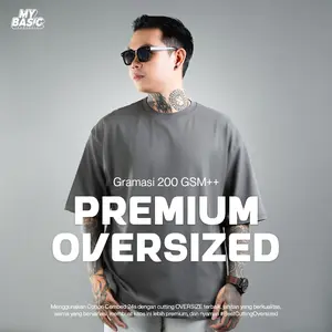 200 Gsm+ Kaos Oversize T-Shirt With Heavy Cotton 24s Premium Oversized Cut