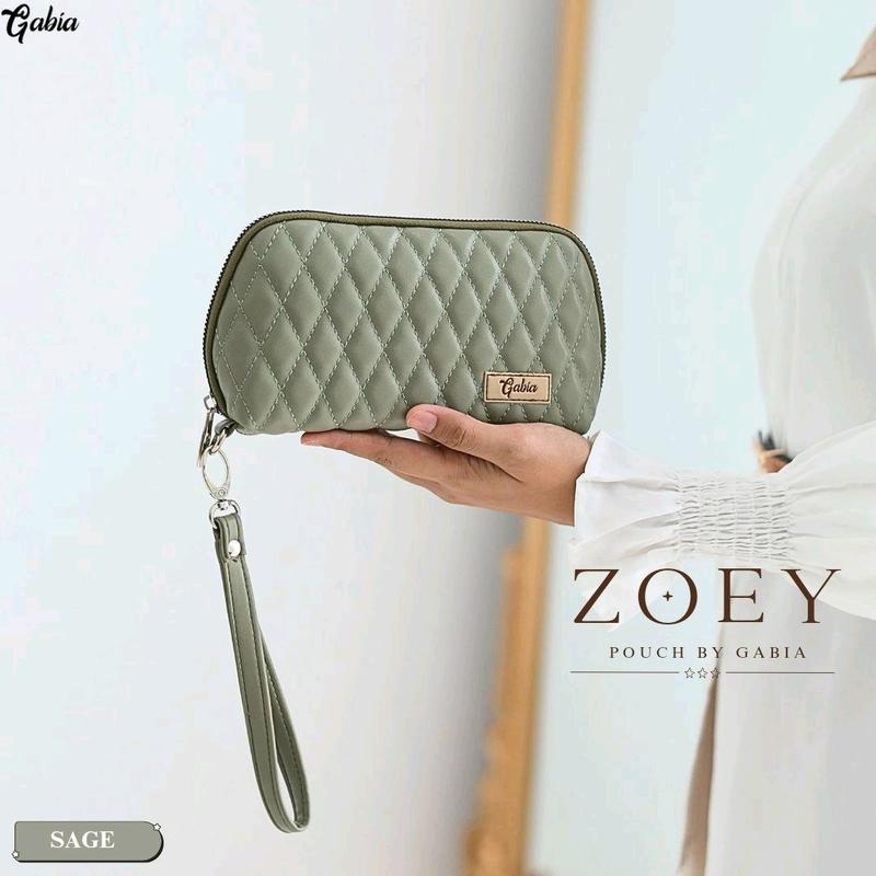 GFR - Zoey By Gabia Pouch wanita simpel  pouch bordir terbaru murah/multifungsi muat make up/hp bahan kulit sintesis 1