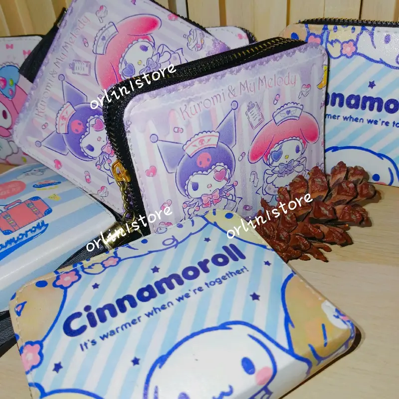 dompet sanrio kuromi melodi cinamoroll dompet oval Karakter Uang kartu 3
