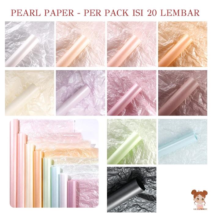 Jual [ 20 LEMBAR ]PEARL PAPER - KERTAS FLOWER WRAPPING PEARL KOREA ...