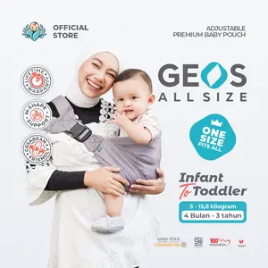 BAYIKU.ID Geos All Size Gendongan Bayi M-Shape Adjustable Premium Pouch Gendongan Samping Geosfit