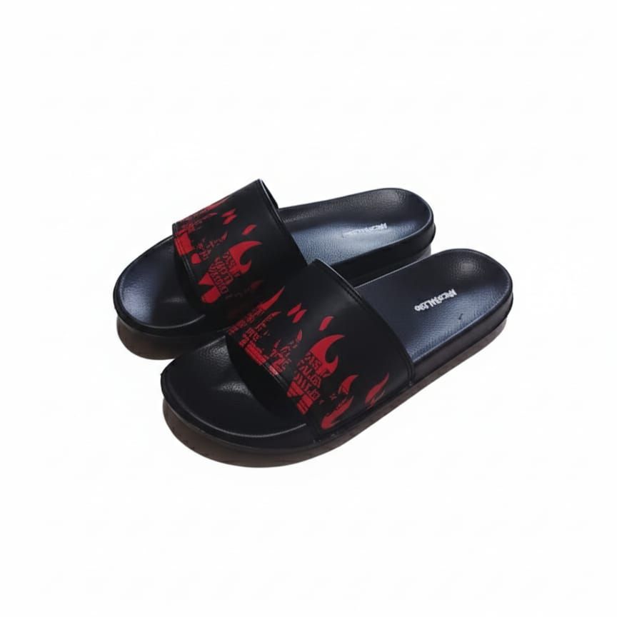 Sandal Selop Titanium Pria Wanita Terbaru Motif Api Sendal Titanium Karet/Slip On/Slide Original Distro Casual