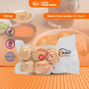 Bakso Urat Ukuran Jumbo Isi 5 Butir Berat 500 Gram Food Frozen Sapi