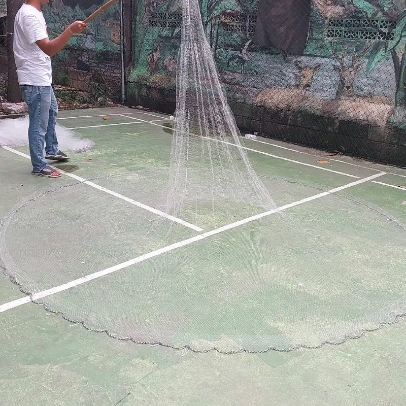 jala lempar 3 meter bahan senar, jala ikan,  jala udang,  jala sungai lubang 3/4 in / jari kelingking 6