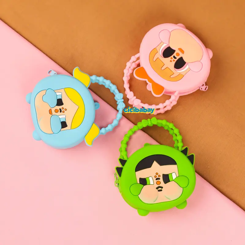 Dompet Koin Pouch Anak Silikon Mini Karakter Lucu Kartun Anti Air Coin Fashion Airpods Wallet 1