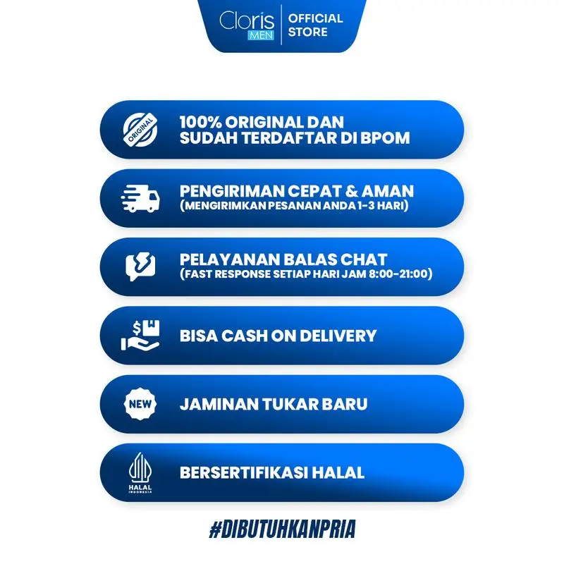 Clorismen Paket Hemat Cloris Men Soap 80g & Brightening Cream - Skincare Perawatan Wajah Pria Pembersih Muka Krim Pelembab Memutihkan Cerahkan Mengecilkan Pori-pori 7