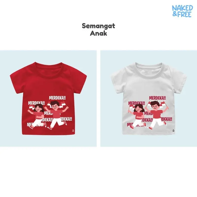 Naked & Free Baju Kaos Kemerdekaan Bayi Anak Remaja Dewasa Generasi Pancasila Series Bahan Katun 30s 4