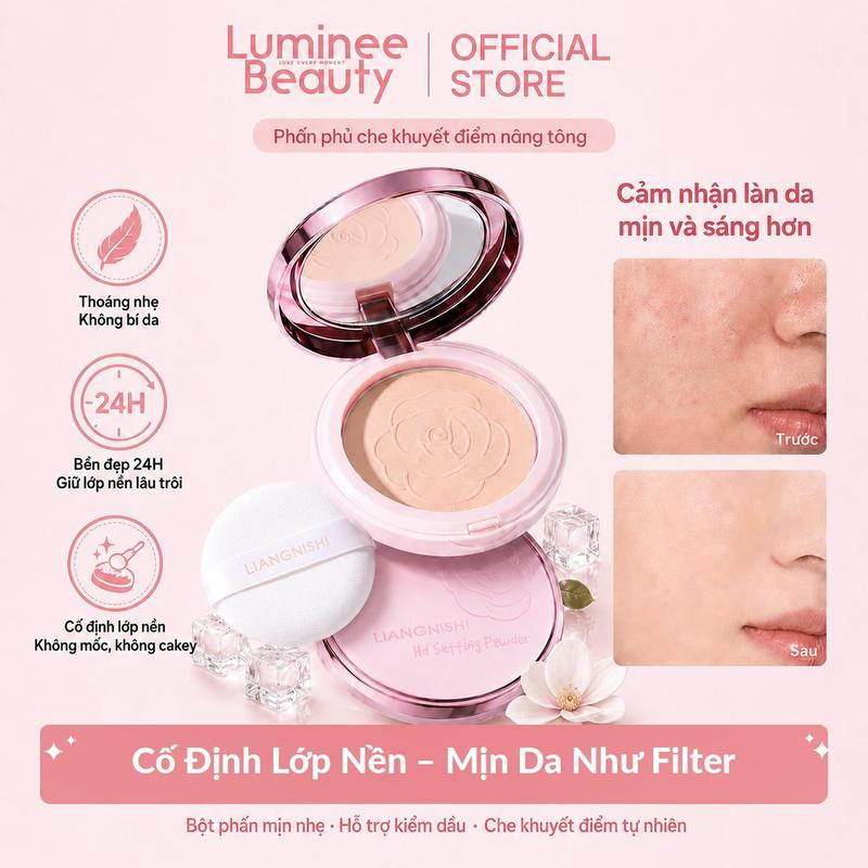 Phấn Nén Phủ Kiềm Dầu 2 Trong 1, Giữ Màu 10H Không Phai, Vừa Làm Nền Vừa Cố…