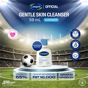 Cetaphil Gentle Skin Cleanser 59ml dengan Niacinamide, Glycerin dan Panthenol Sabun Pembersih Muka Untuk Segala Jenis Kulit