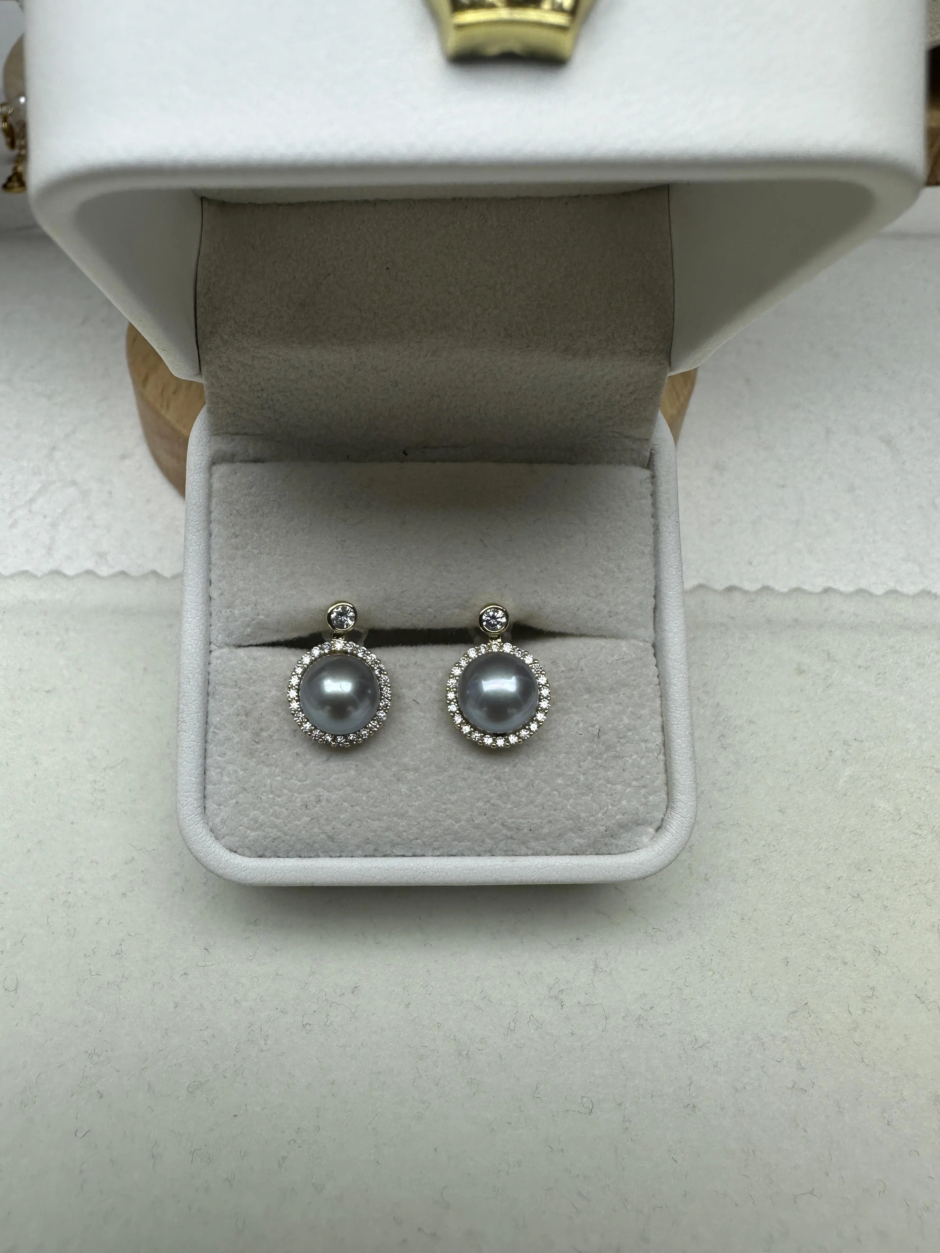 6-8mm fresh water pearl earrings noble