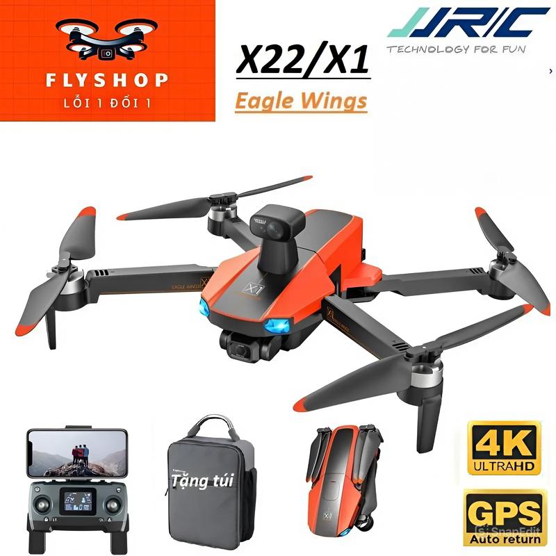  Flycam X22 X1 Eagle Wings  JJRC  Camera 4K Gimbal 3 Trục 5G GPS Pin 3600Mah Thời gian bay 30 phút+,Bay xa 5000m Máy bay không người lái Động cơ không chổi than 1806 tải Ảnh & Video trực tiếp từ APP thẻ nhớ của Flycam về điện thoại Drone Chụp Ảnh 