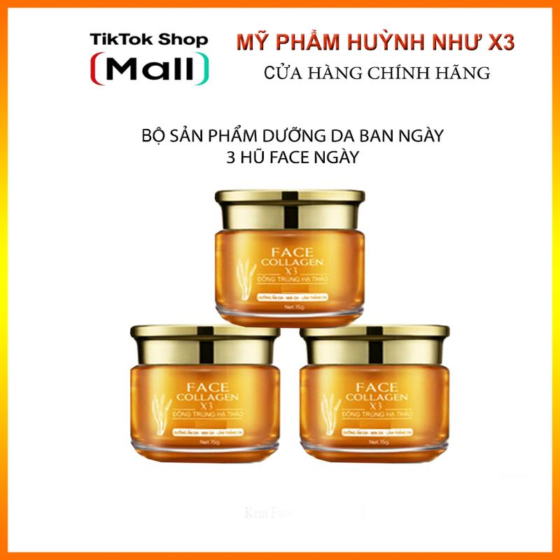 Giá Sĩ 03 Hũ Kem Dưỡng Da Mặt Ban Ngày Collagen x3 - Mỹ Phẩm Đông Anh Huỳnh Như Skincare Dưỡng Ẩm Da