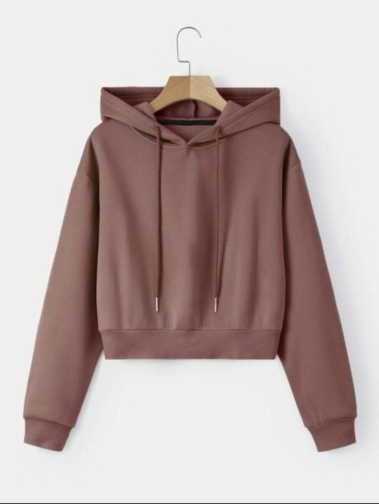 Product Introduction of Sweater Crop Hoodie Wanita Fleece Lembut 6