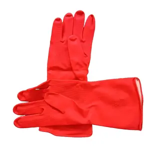Sarung Tangan PVC Gloves Cotton Clean Merah Ukuran XL - Untuk Membersihkan - Cleaning