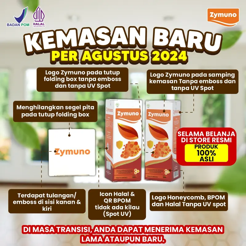 MADU ZYMUNO 100% ORIGINAL - PROMO 2 BOTOL LEBIH MURAH!! , HALAL, BPOM, GARANSI UANG KEMBALI - Honey Syrup 2