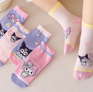 3 pasang DISKON kaos kaki anak perempuan viral KUROMi MELODy CINNAMOROLL 4-9 tahun